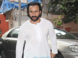 Saif Ali Khan spotted at a dubbing studio in Bandra
