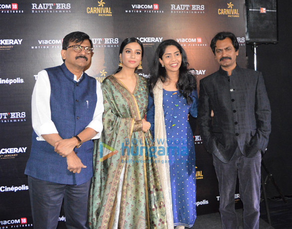 sanjay raut nawazuddin siddiqui and amrita rao snapped at press conference in lucknow for thackeray promotions 4