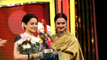 Sara Ali Khan, Kangana Ranaut, Rekha and others grace the Maharashtra ceremony