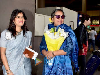 Shabana Azmi and Karan Johar snapped at the airport
