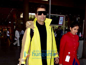 Shabana Azmi and Karan Johar snapped at the airport