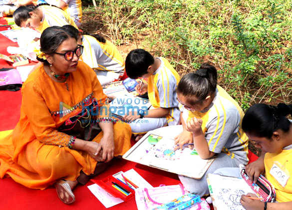 shabana azmi and tanvi azmi attend the mijwan painting and drawing competition for children who are specially abled 2