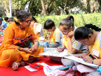 Shabana Azmi and Tanvi Azmi attend the Mijwan painting and drawing competition for children who are specially abled