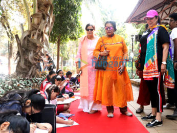 Shabana Azmi and Tanvi Azmi attend the Mijwan painting and drawing competition for children who are specially abled