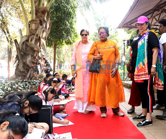 shabana azmi and tanvi azmi attend the mijwan painting and drawing competition for children who are specially abled 4