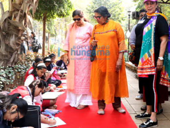Shabana Azmi and Tanvi Azmi attend the Mijwan painting and drawing competition for children who are specially abled