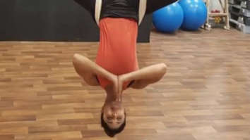 Shilpa Shetty Kundra tries Silk Yoga for the first time and she kills it like a pro