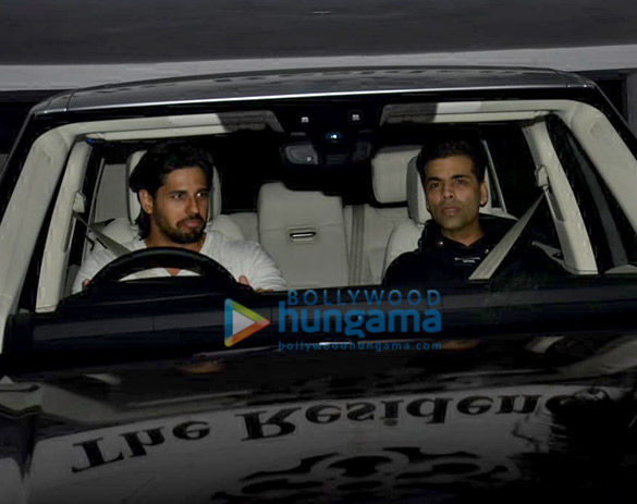 sidharth malhotra spotted in his new car at karan johars house 2