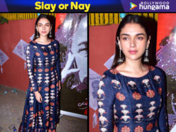 Slay or Nay: Aditi Rao Hydari in an INR 26,000/- Anarkali from Nautanky by Nilesh Parashar for an event to celebrate the centenary of legendary poet Kaifi Azmi