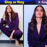 Slay or Nay - Esha Gupta in Nikhil Thampi suit for Get Dirty song launch (Featured)