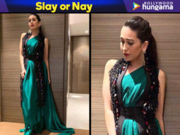 Slay or Nay: Karisma Kapoor in Anamika Khanna for a brand endorsement event in the city