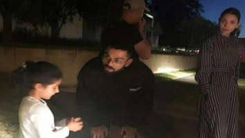 Virat Kohli meets with his cute little fan in New Zealand, wife Anushka Sharma looks on (see pic)