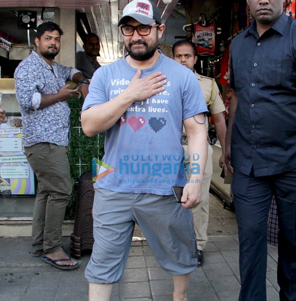Aamir Khan snapped at a spa in Mumbai
