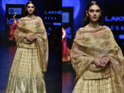 LFW Summer/Resort 2019: Aditi Rao Hydari is an epitome of grace, poise and sheer beauty in gold as showstopper for Sailesh Singhania