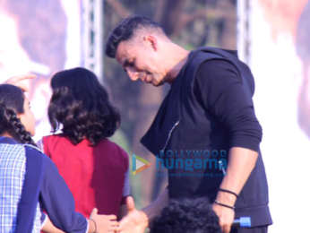 Akshay Kumar snapped attending a self defence event for school children in Thane