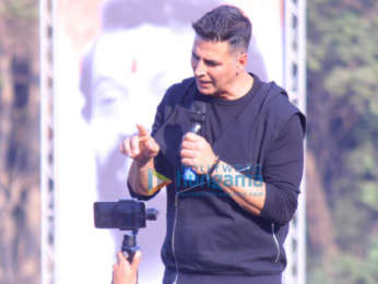 Akshay Kumar snapped attending a self defence event for school children in Thane