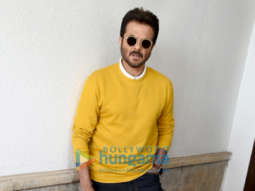 Anil Kapoor, Madhuri Dixit and Ajay Devgn snapped promoting their film Total Dhamaal