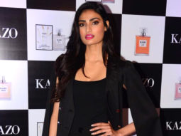 Athiya Shetty walks the ramp at the launch of the new fragrance from Kazol