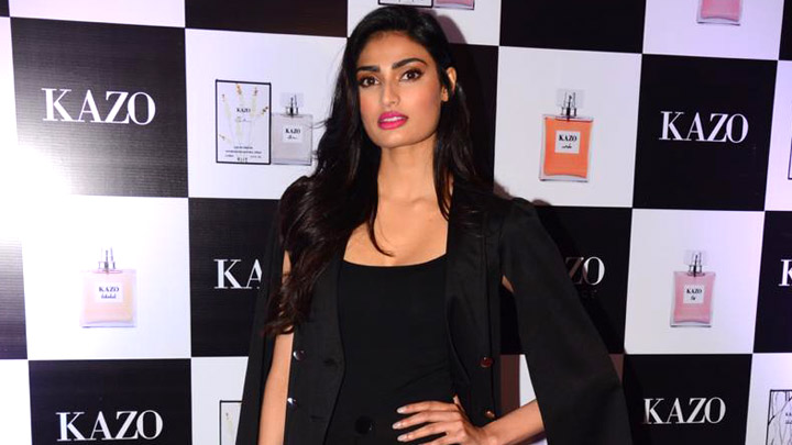 Athiya Shetty walks the ramp at the launch of the new fragrance from Kazol