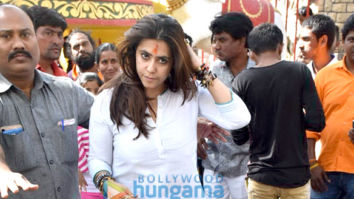 Ekta Kapoor and Jeetendra spotted at Shani Temple, Juhu