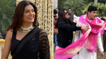 Sushmita Sen stuns in a black saree at a wedding with boyfriend Rohman Shawl, dances to her hit track ‘Chunari Chunari’