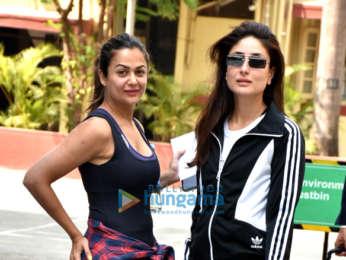 Kareena Kapoor Khan and Amrita Arora spotted outside the gym in Bandra