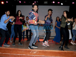Kartik Aaryan snapped promoting his film Luka Chuppi at National College