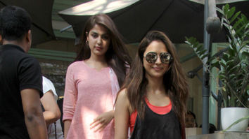 Rhea Chakraborty and Rakul Preet Singh spotted at Kitchen Garden in Bandra