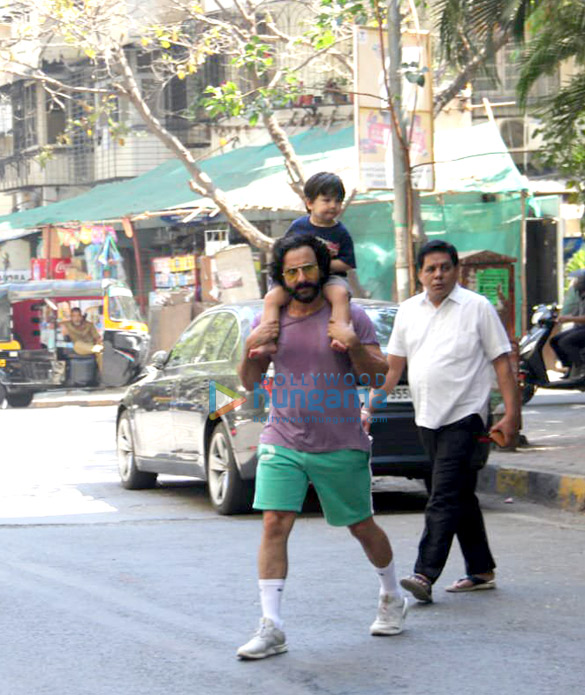 Saif Ali Khan and Taimur Ali Khan spotted in Bandra Saif Ali Khan and Taimur Ali Khan spotted in Bandra
