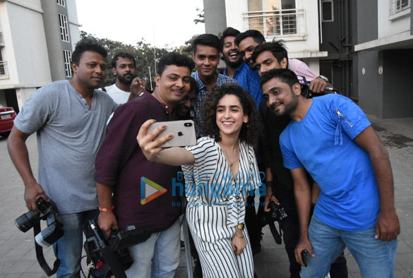 sanya malhotra snapped celebrating her birthday with the media 2