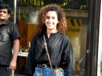 Sanya Malhotra spotted at Silver Beach Cafe, Juhu