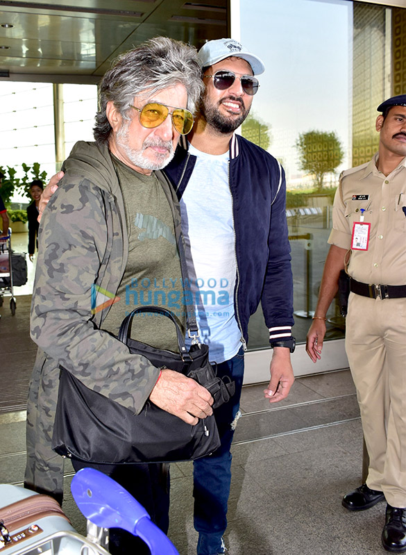 shakti kapoor yuvraj singh pooja chopra and others snapped at the airport 1