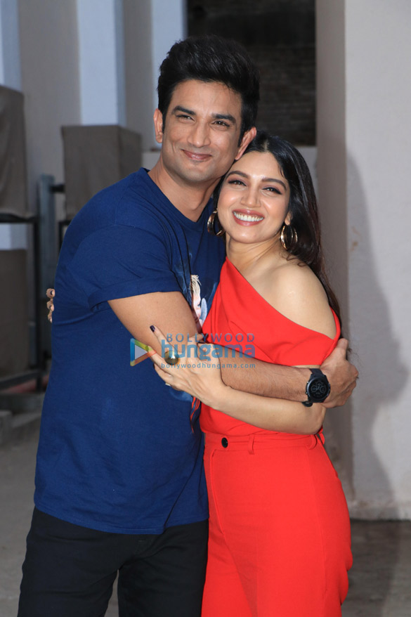 Sushant Singh Rajput and Bhumi Pednekar snapped during Sonchiriya interviews at Mehboob Studios Sushant Singh Rajput and Bhumi Pednekar snapped during Sonchiriya interviews at Mehboob Studios