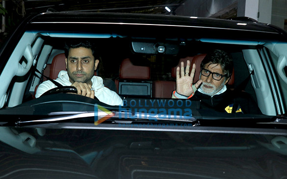 amitabh bachchan abhishek bachchan and shweta bachchan spotted at sunny super sound in juhu 2