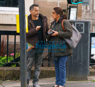 on the sets of the movie Badla