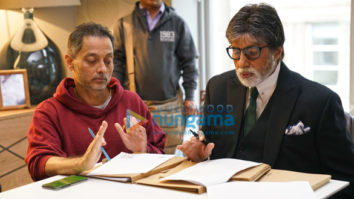 on the sets of the movie Badla