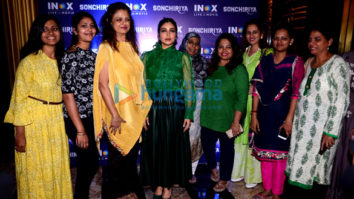 Bhumi Pednekar snapped visiting a cinema to promote her film Sonchiriya