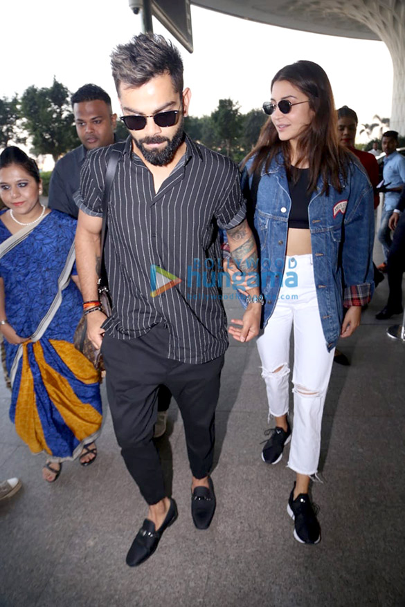 dia mirza anushka sharma virat kohli and michelle poonawalla snapped at the airport 1
