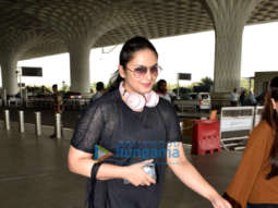 Huma Qureshi and Hema Malini snapped at the airport
