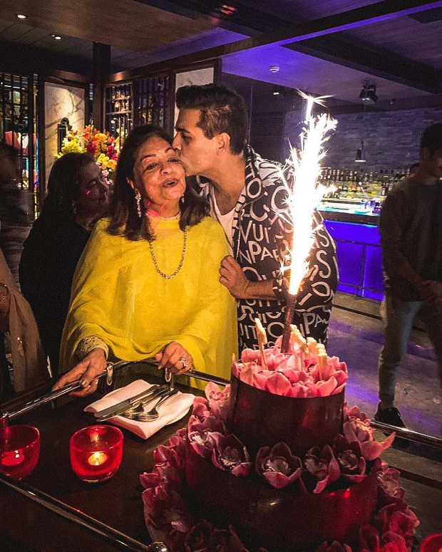 Karan Johar throws a lovely birthday bash for his mom Hiroo Johar Karan Johar throws a lovely birthday bash for his mom Hiroo Johar