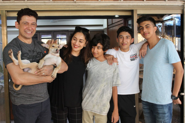 Madhuri Dixit adopts a dog from PETA on son Arin's birthday