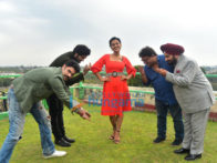 on the sets of the movie Milan Talkies