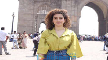 Sanya Malhotra promotes Photograph at Gateway of India, Mumbai
