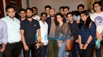 Sanya Malhotra snapped with students at the special screening of her film ‘Photograph’