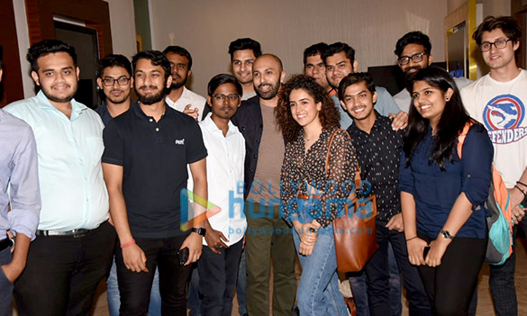 Sanya Malhotra snapped with students at the special screening of her film ‘Photograph’