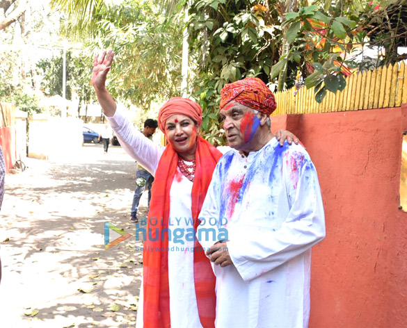 shabana azmi and javed akhtar snapped during holi 2019 celebration in juhu 2