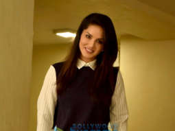 Sunny Leone snapped at a dubbing studio in Juhu