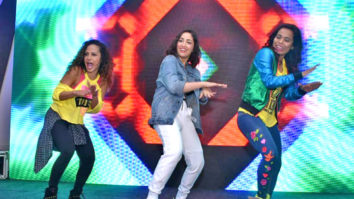 Yami Gautam and International Zumba Icon Gina Grant Dancing Together at Promotional Event