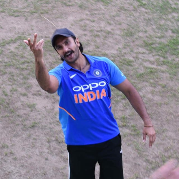 '83: Ranveer Singh greets the crowd while training with Kapil Dev and squad at Dharamshala