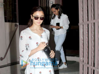 Alia Bhatt spotted at a dubbing studio in Bandra